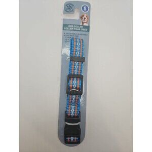 Dog Collar Size S Small Blue Striped Adjustable Greenbrier Kennel Club  10-16 In